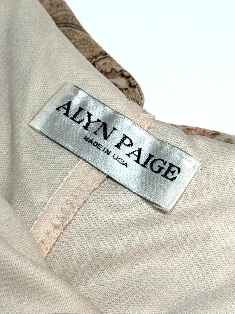 Vtg Y2K Alyn Paige Cheetah Print Paisley Maxi Dress Cowl Neck Chiffon Fairy - Picture 9 of 9